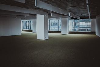 empty brown and white building