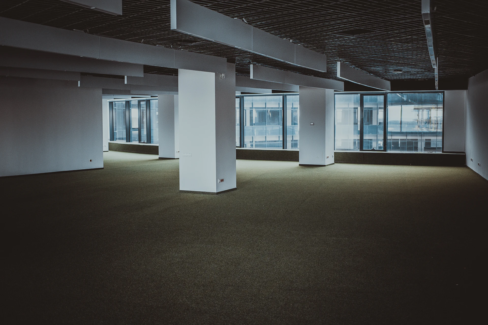 Empty open-plan office floor