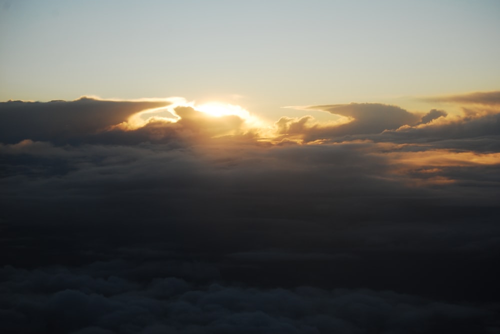 white cloud during golden hour