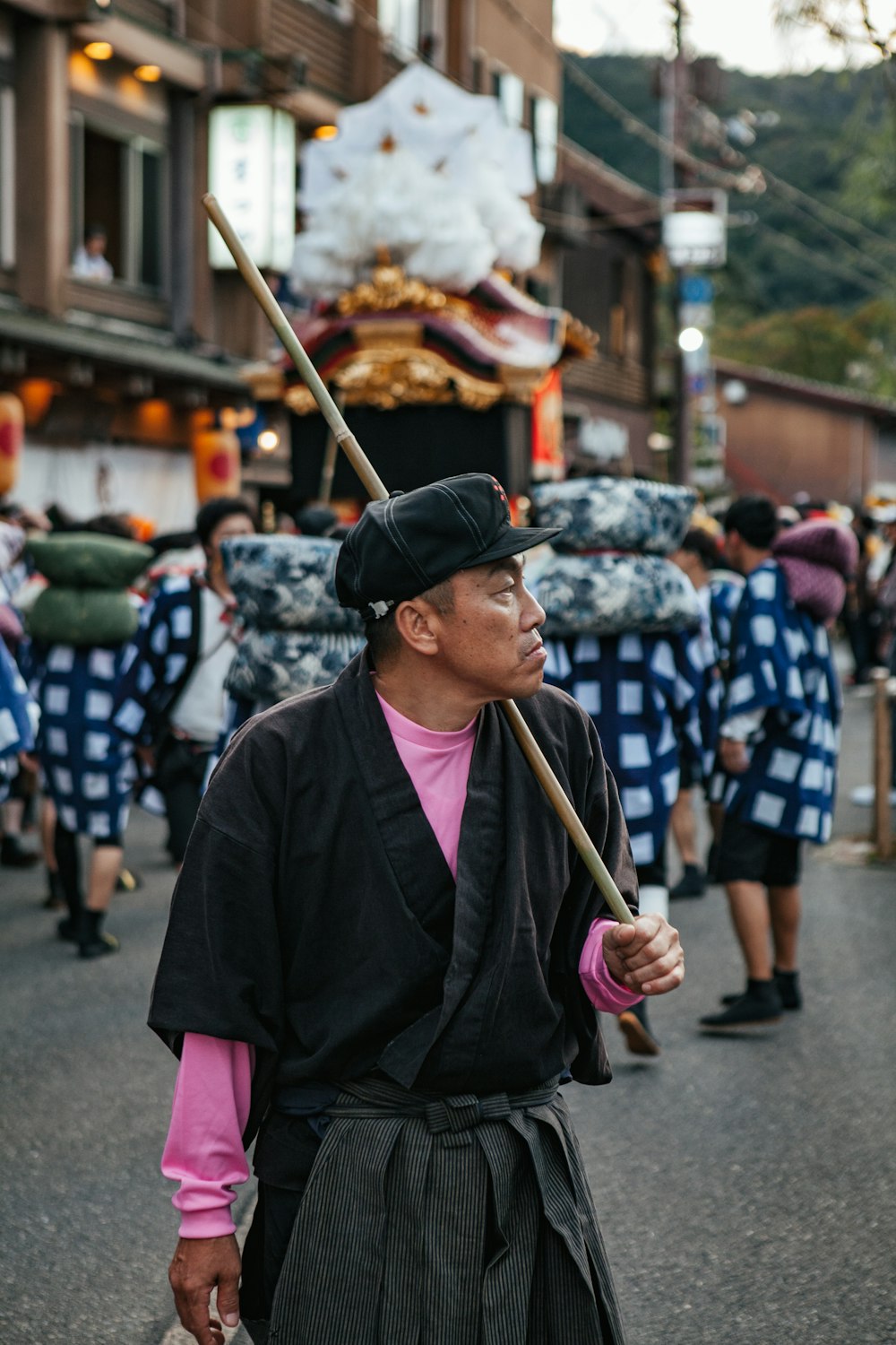 man wearing black robe