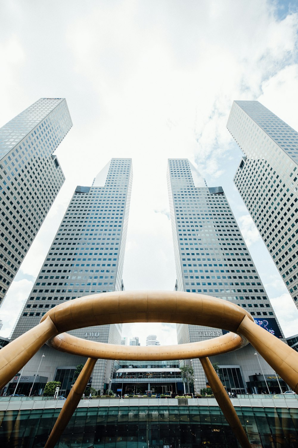 low angle photo of high-rise building