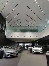 vehicles parked inside room