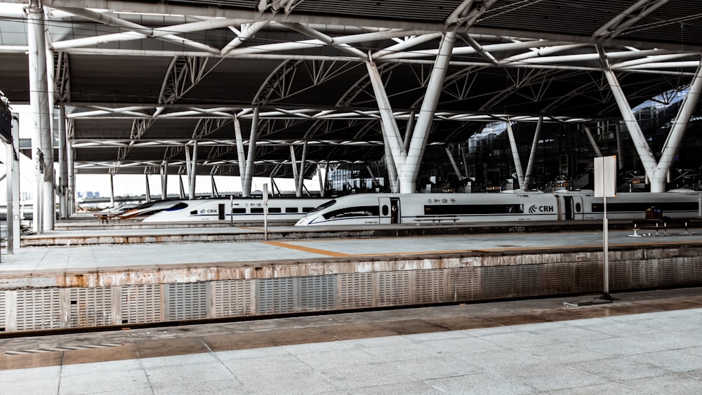 trains on train station