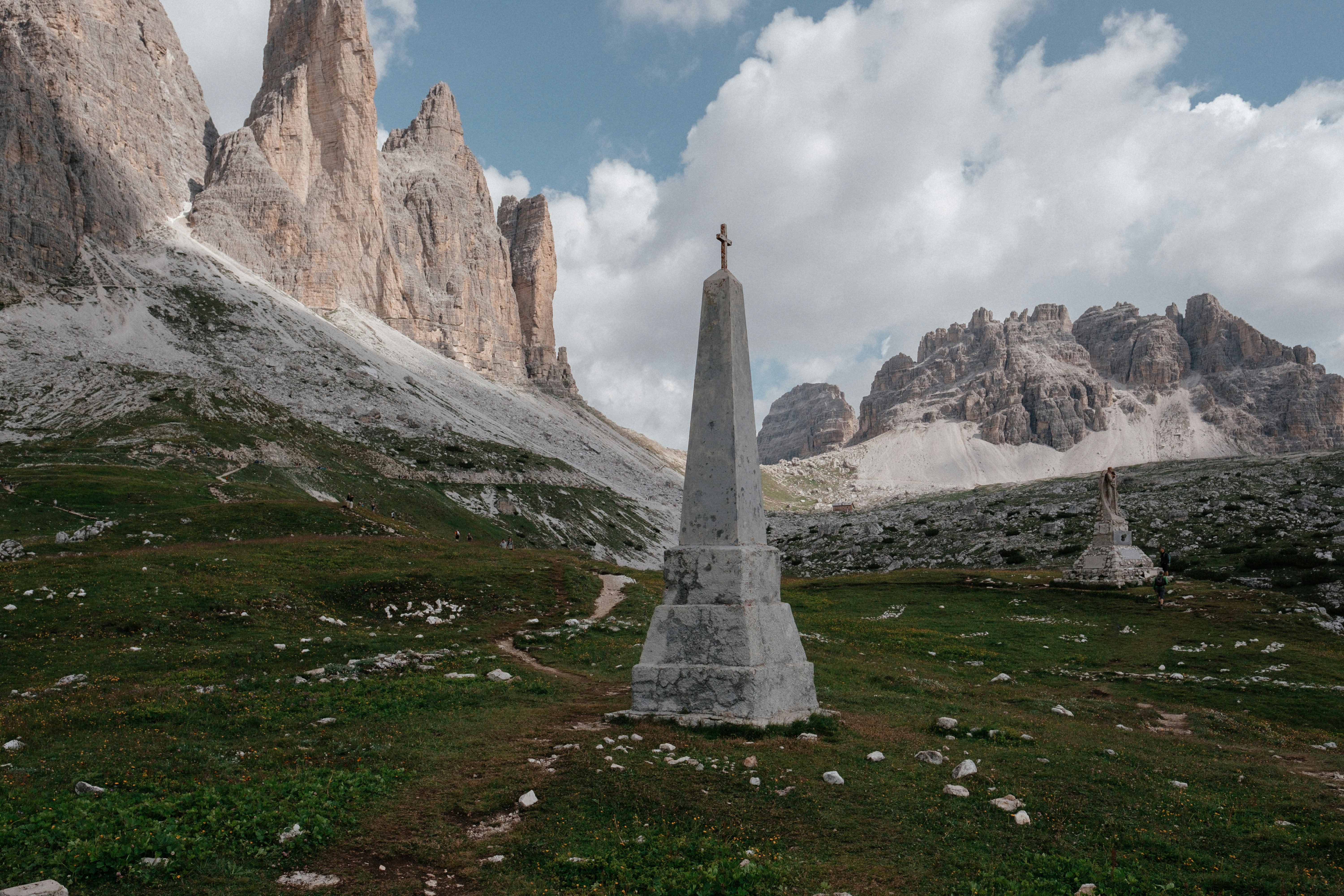 white concrete statue