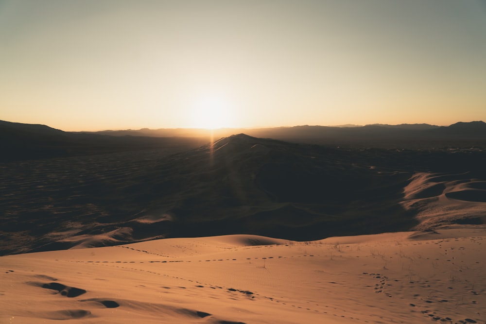 desert under gray sky