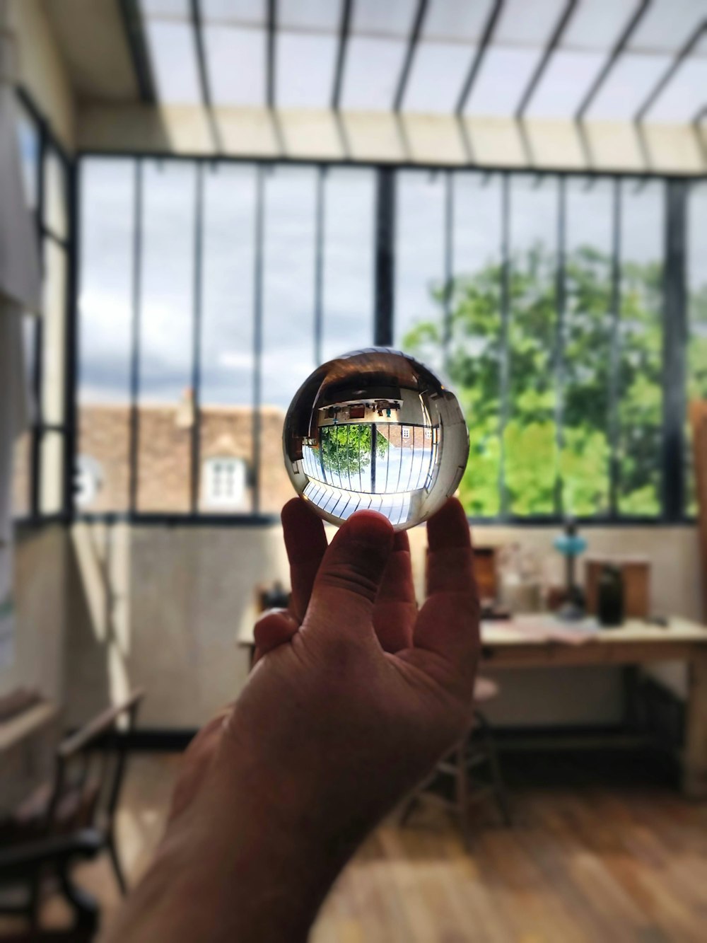 boule de verre transparent