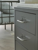 white filing cabinet