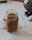A mason jar filled with a brown beverage is placed on top of a detailed map. A small model globe and a miniature toy vehicle are nearby, indicating a theme of travel or exploration.