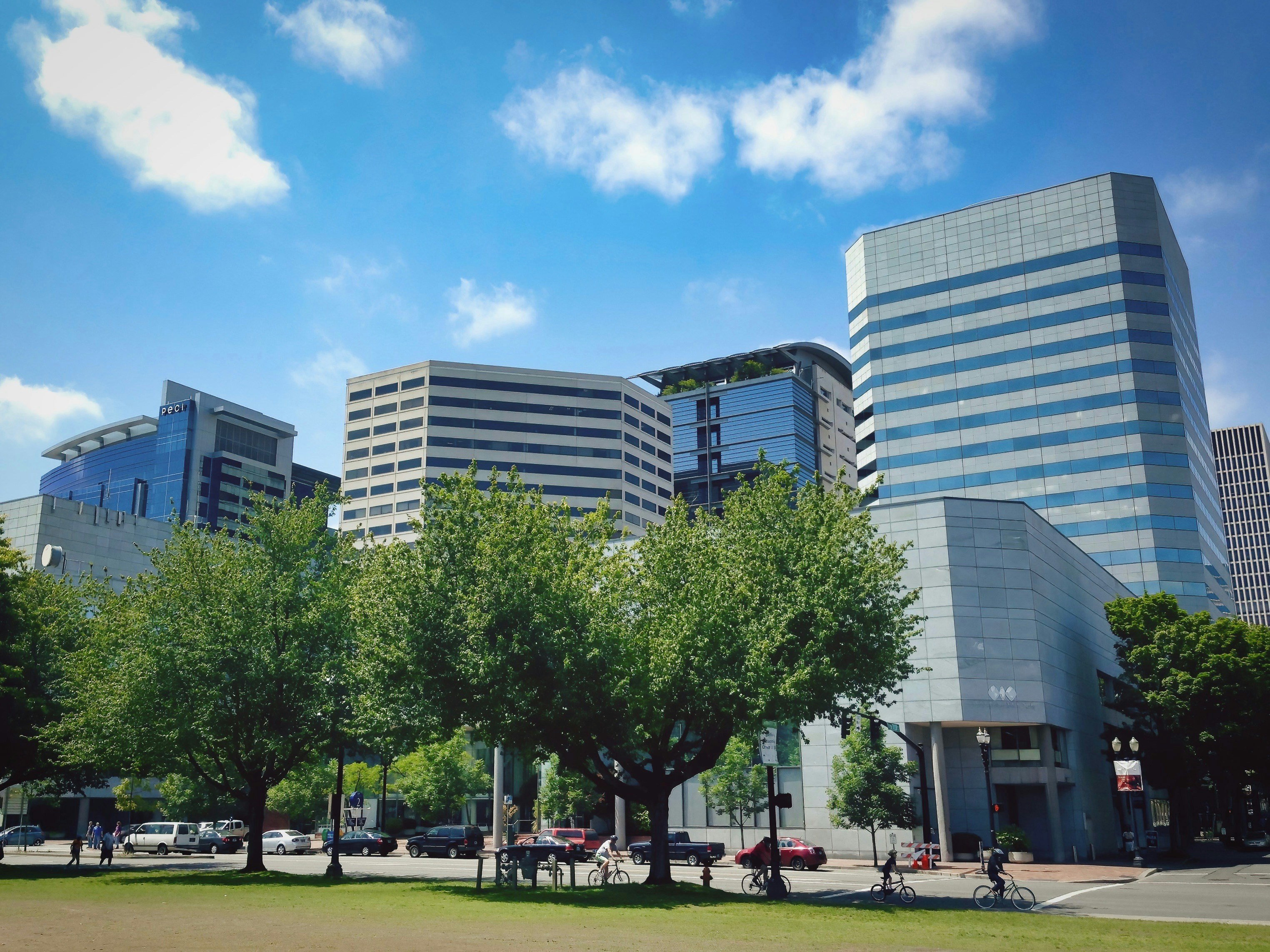 view of commercial buildings