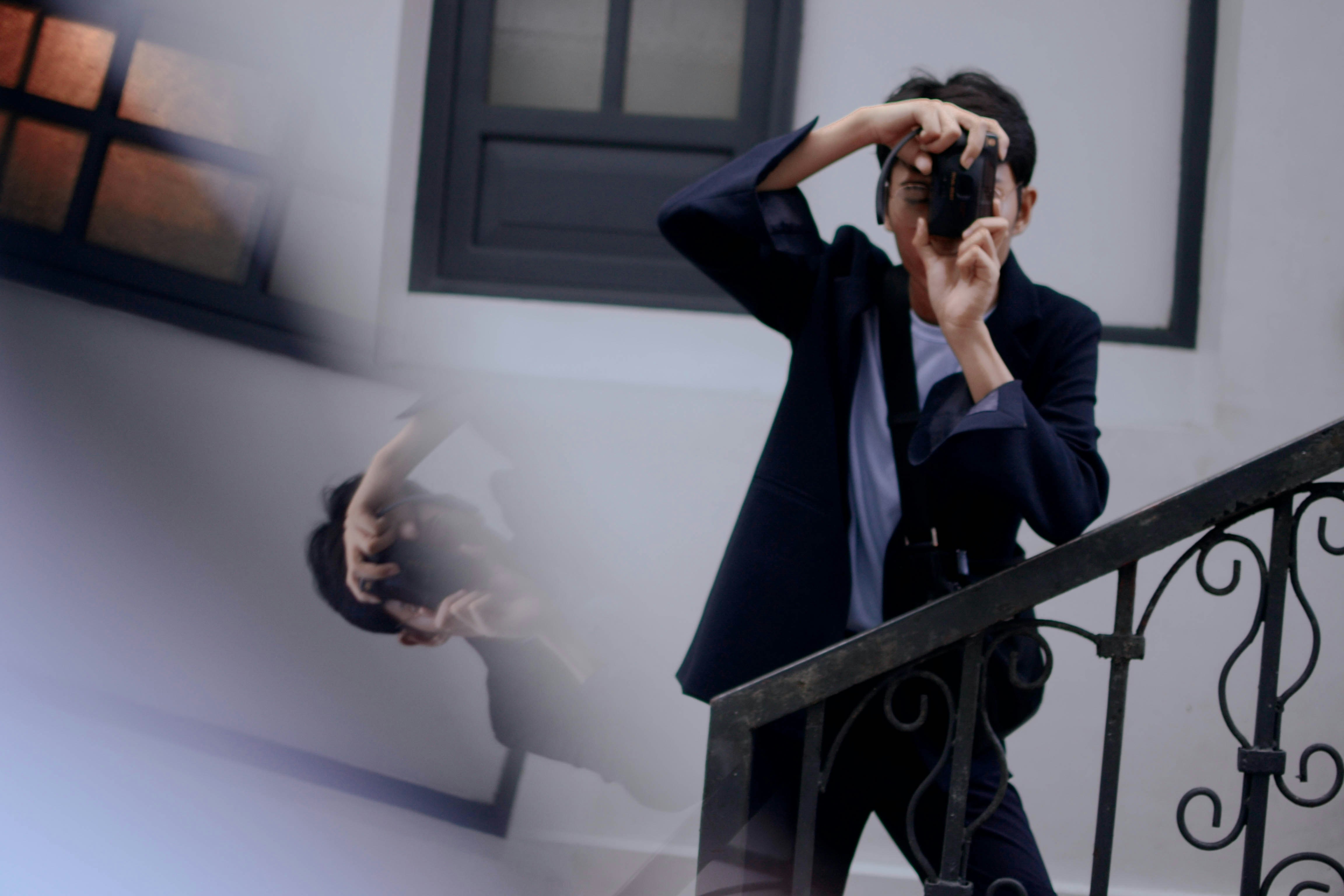 Man taking photograph