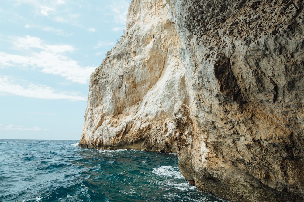 ocean near cliff