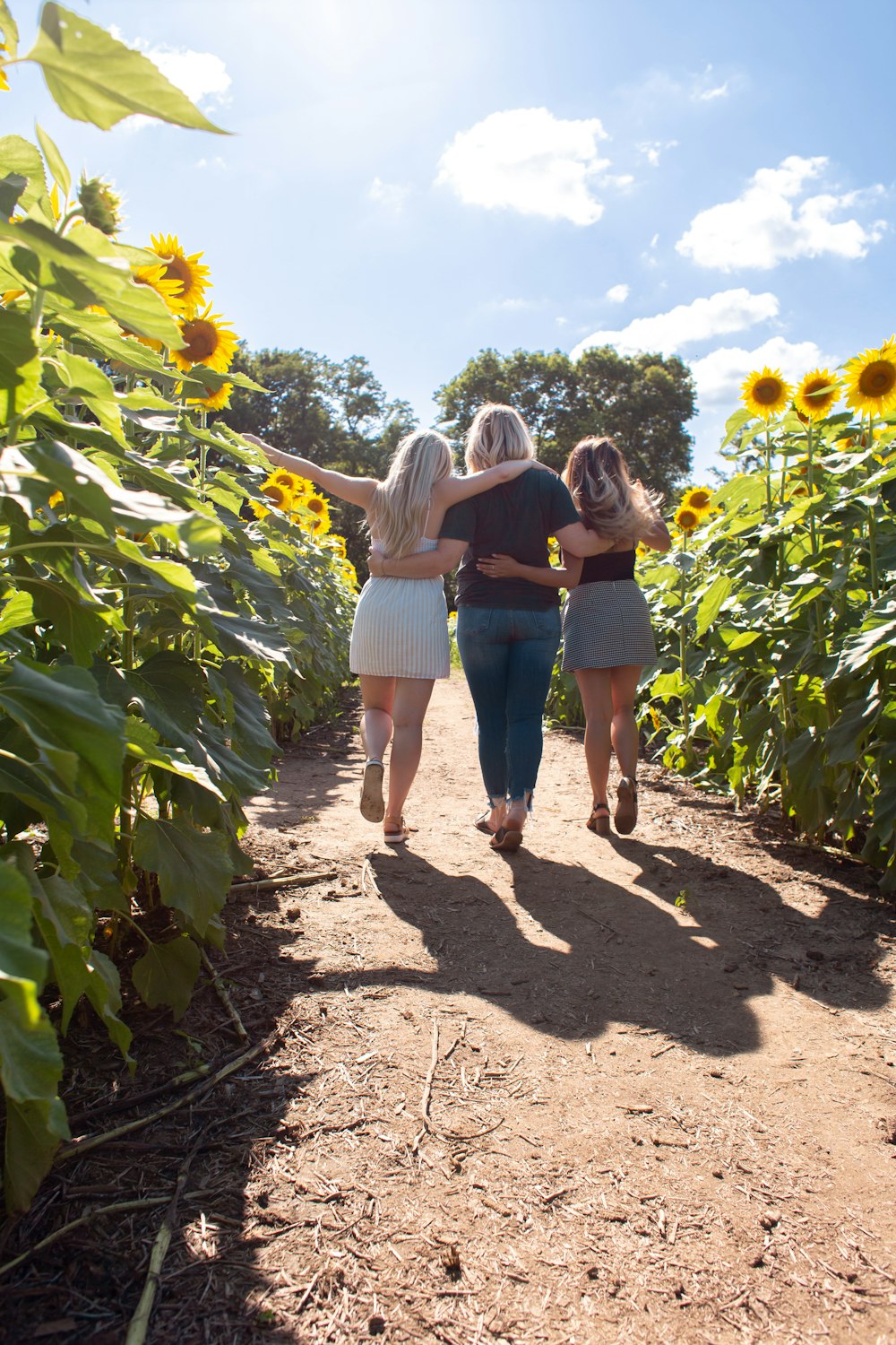 unknown persons walking outdoors