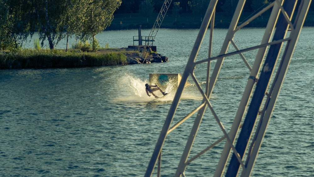 person wakeboarding