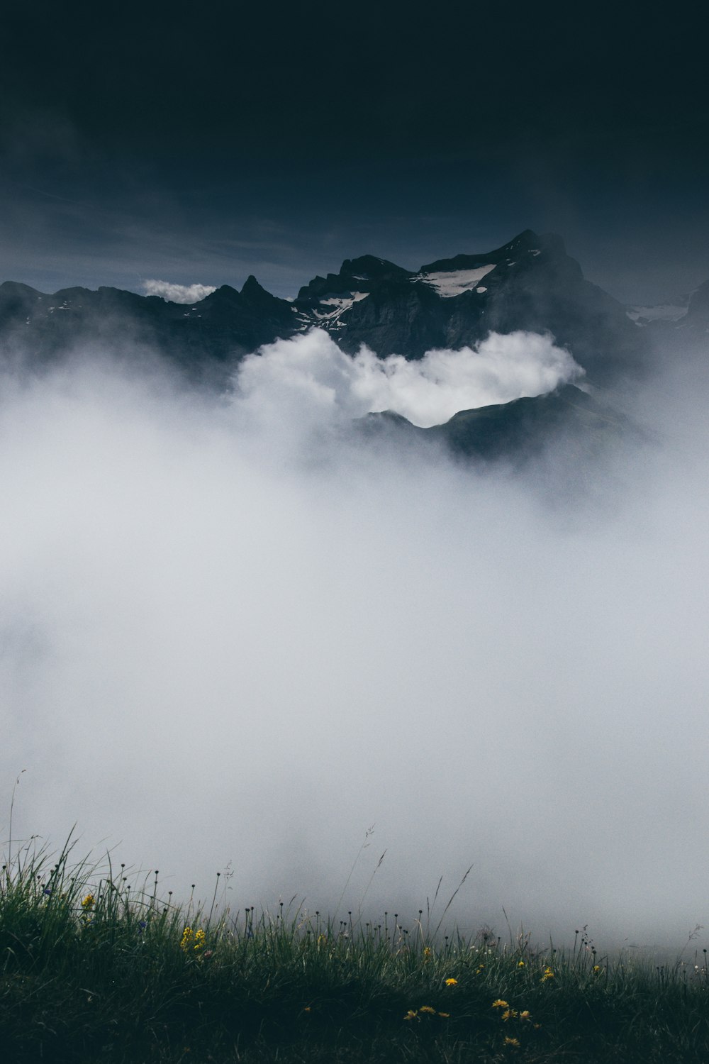 photograph of mountain ranges