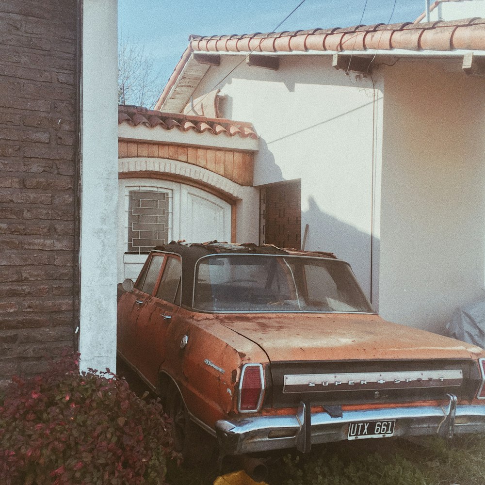 parked brown car