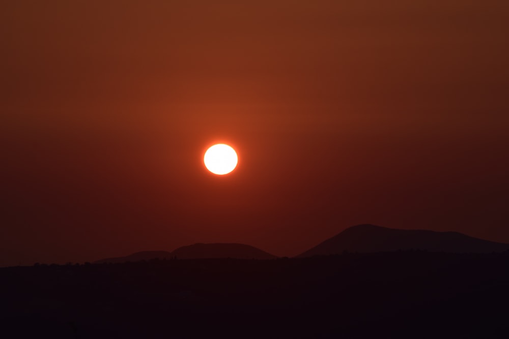 silhouette of mountains