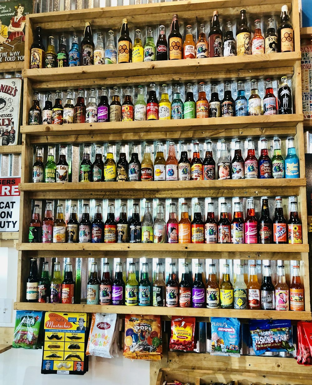 assorted-color labeled bottle lot