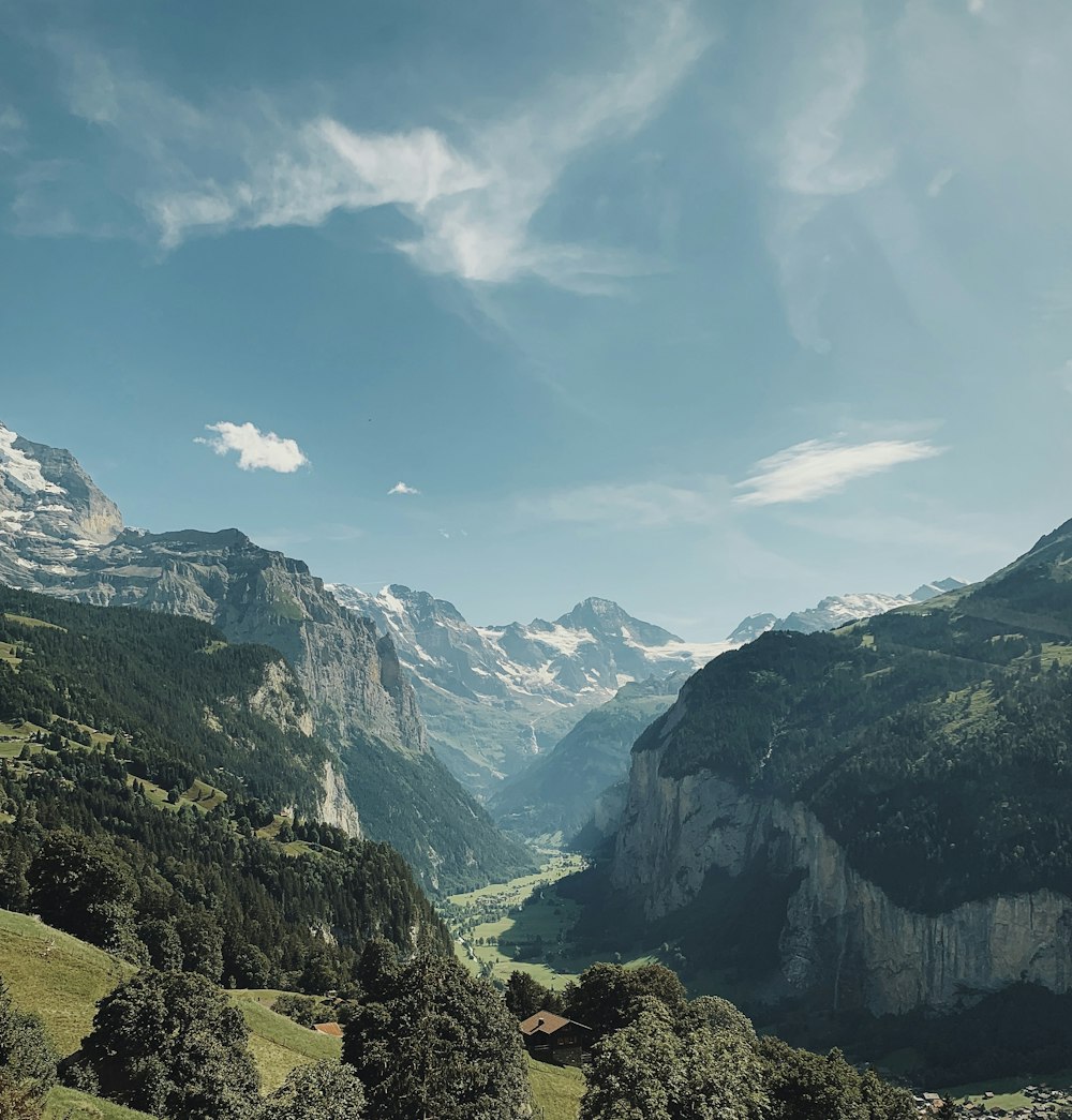 mountains under blue sky