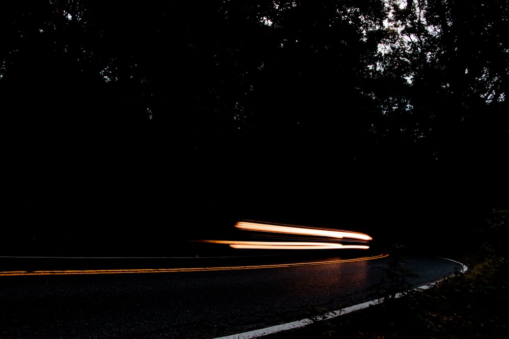 time lapse photo of highway