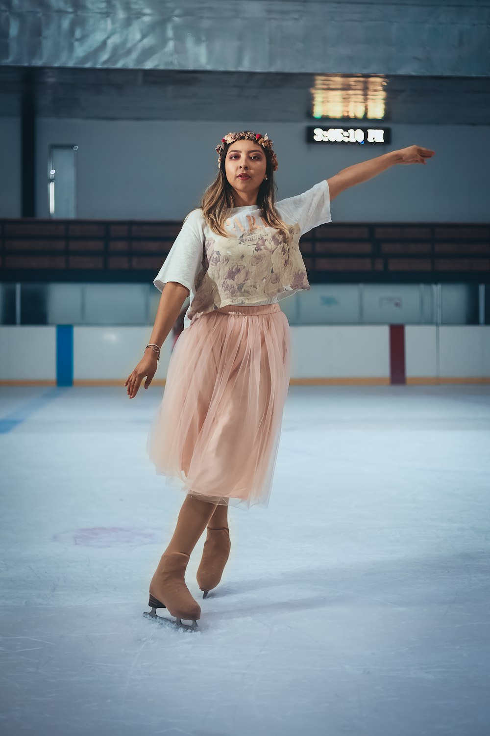 woman ice skating