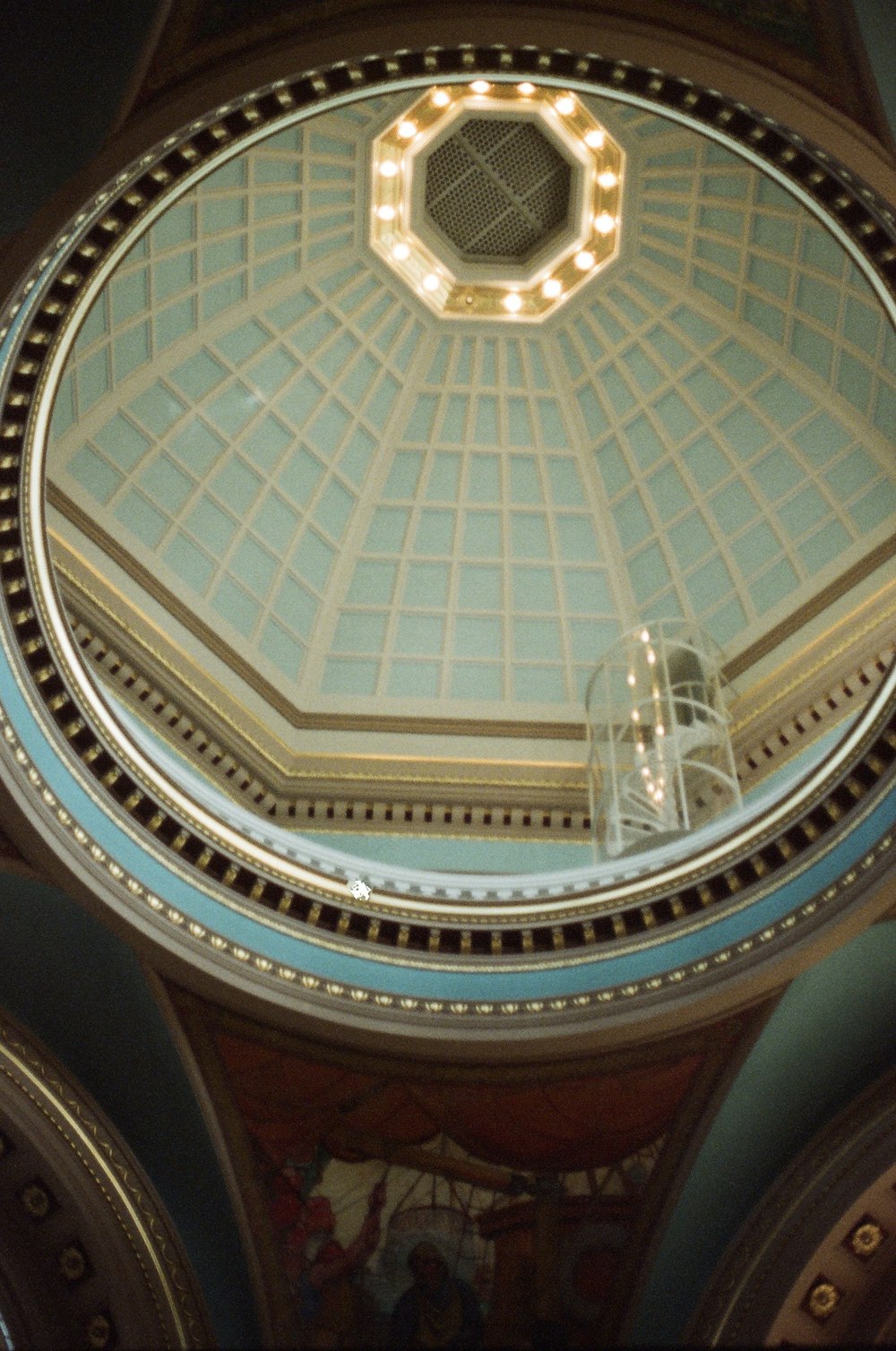 white and brown dome ceiling