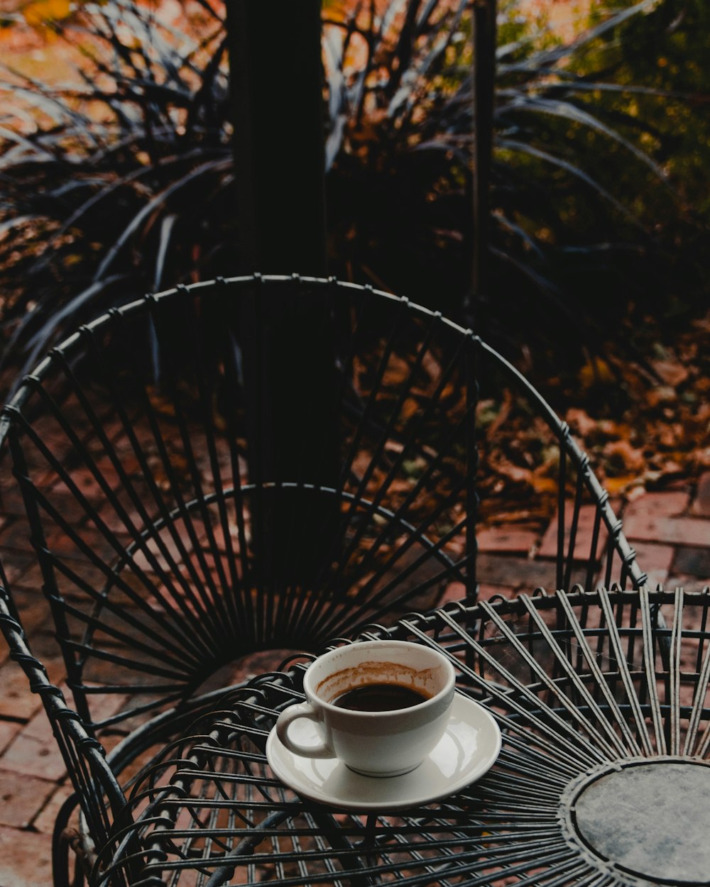 cup of coffee on white saucer