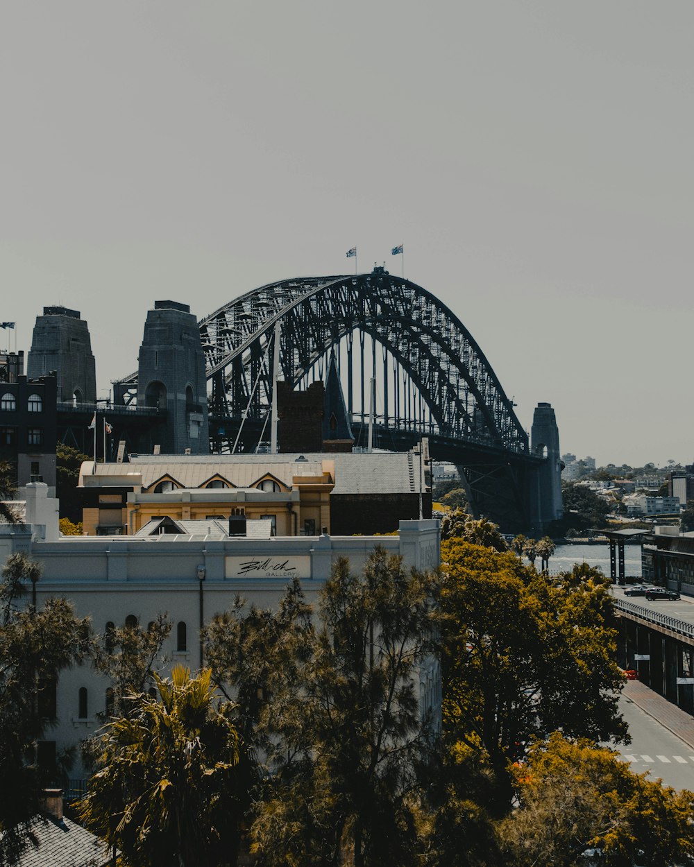 selective focus photography of black bridge during daytime