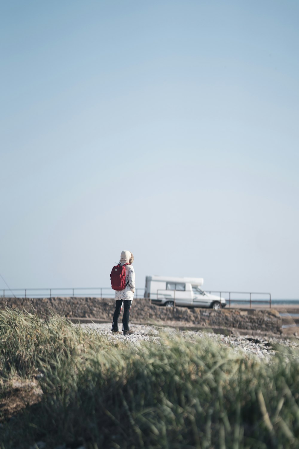 person in white jacket