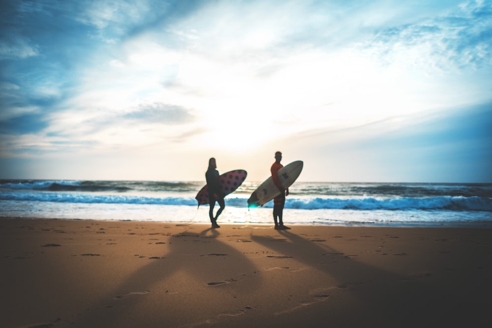 two person on seashore