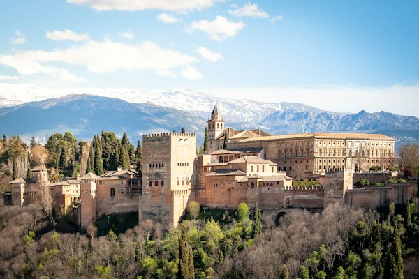 Aerial photography of brown castle — Granada, Spain