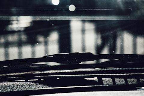 a close up of a windshield of a car
