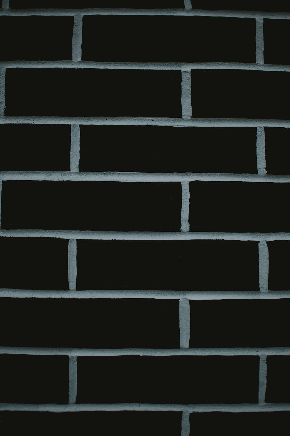 black and white brick wall