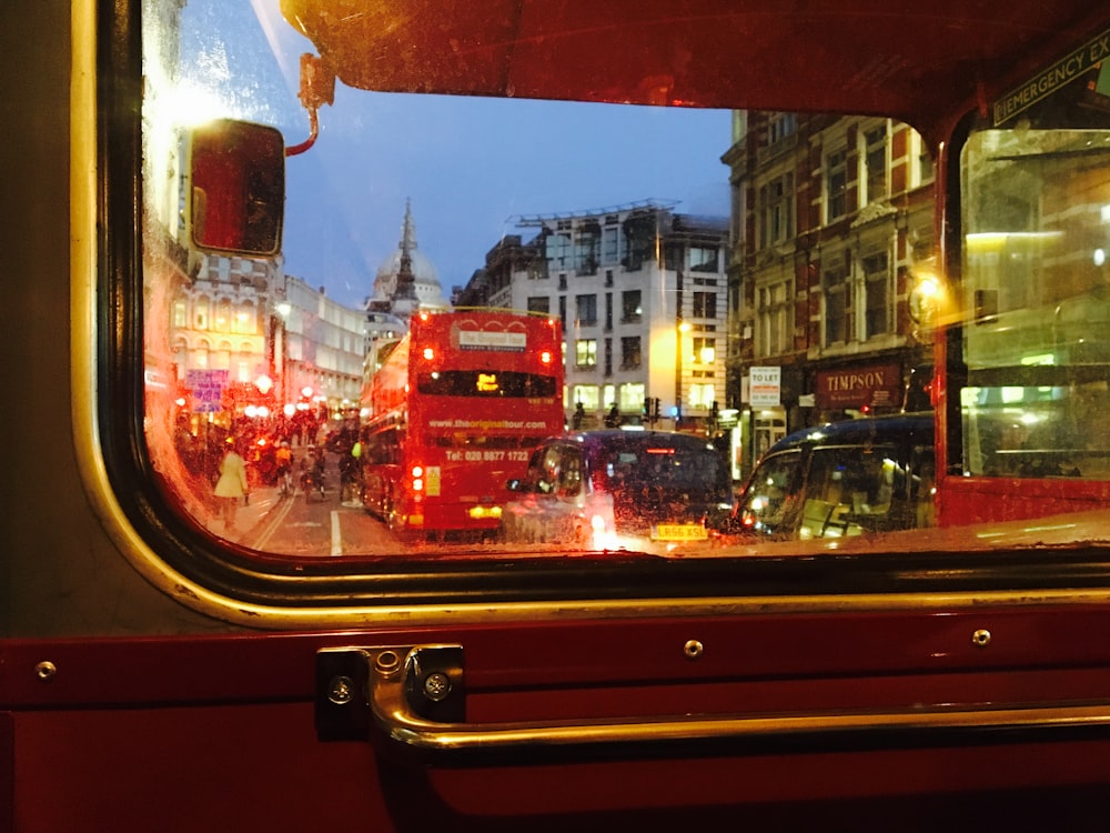 double decker bus on road