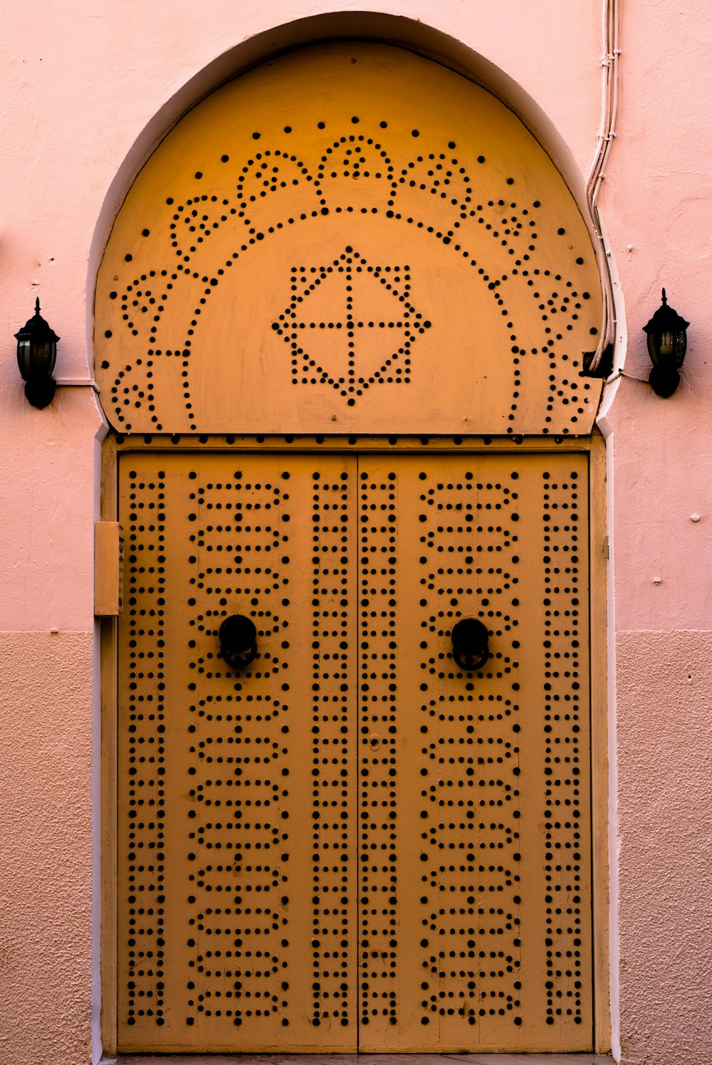 brown and black door