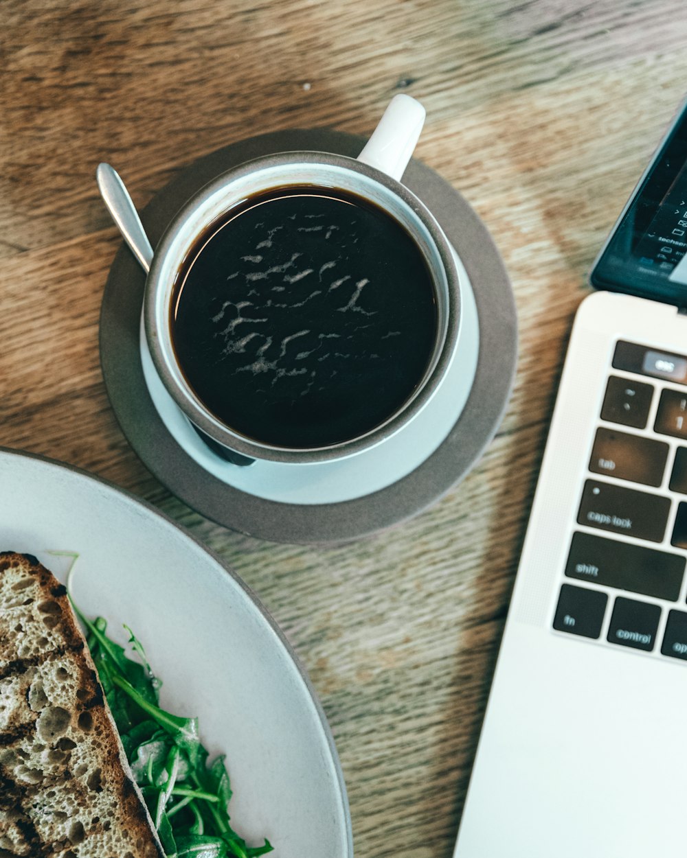 flatlay photo of MacBook Air