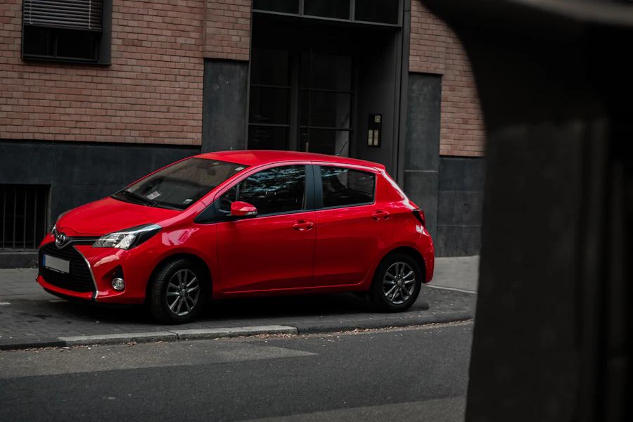 Citadine rouge de location