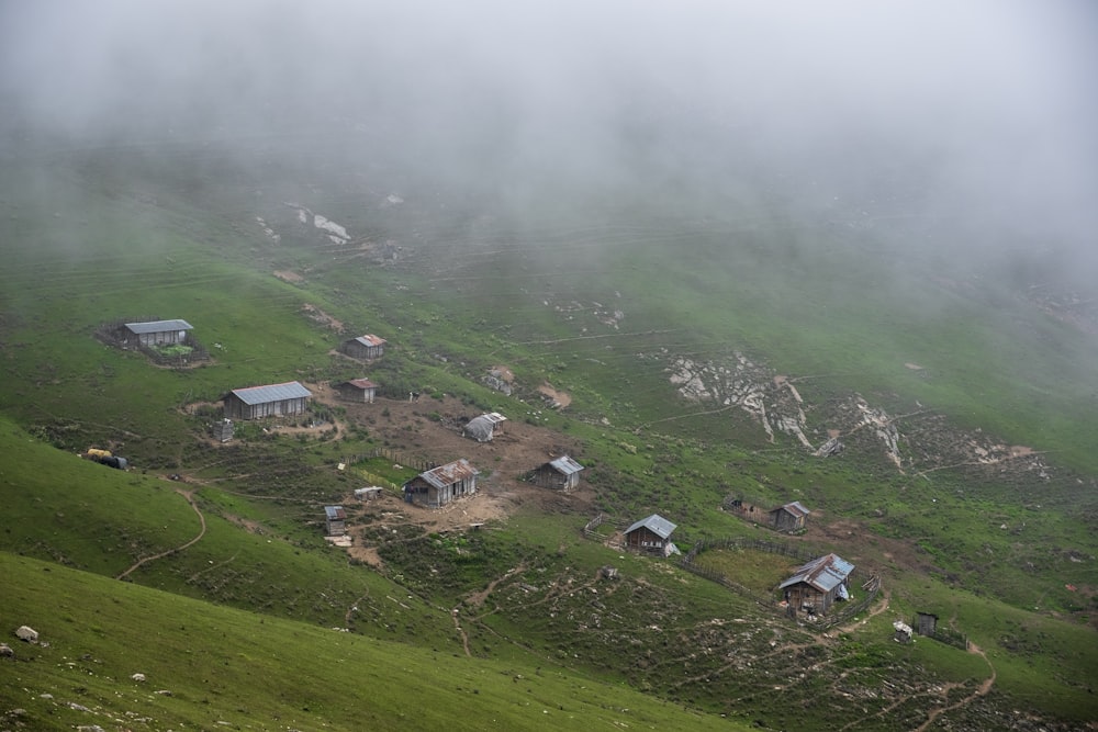 aerial photography of green mountain