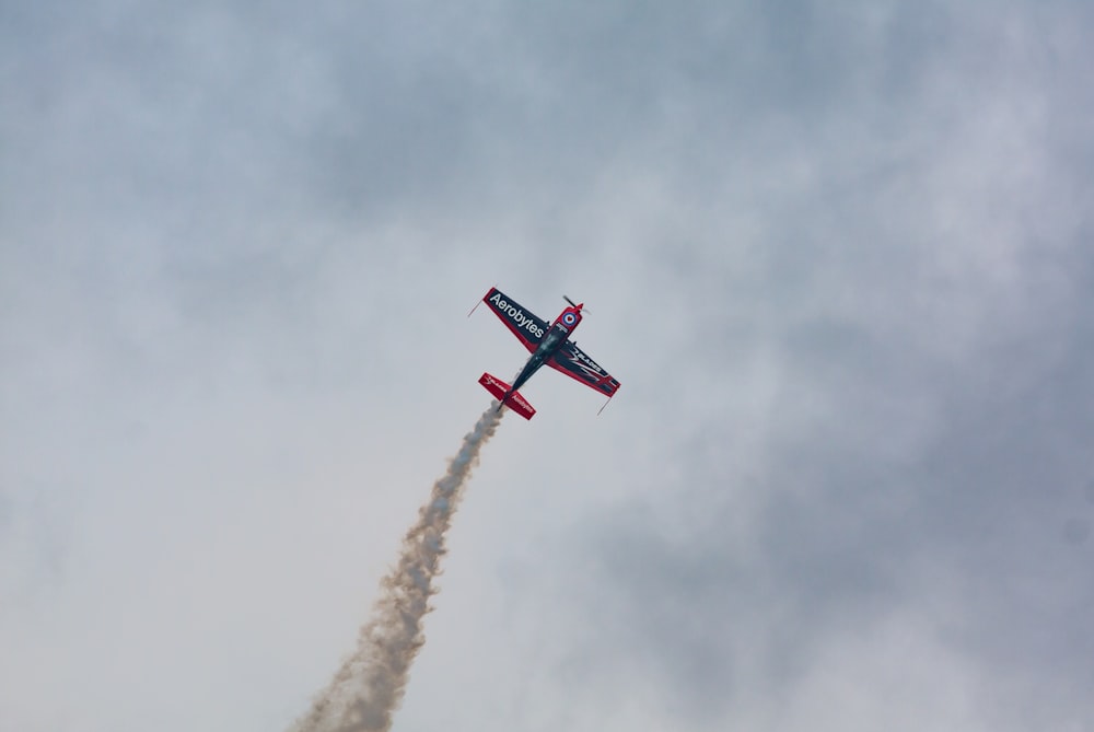 black and red monoplane