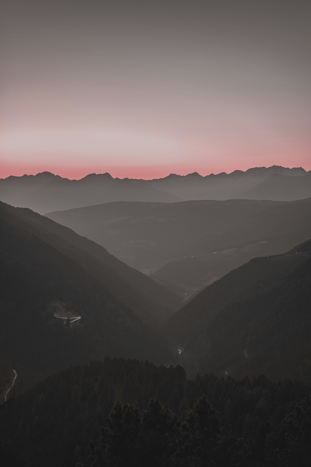 silhouette photo of mountains