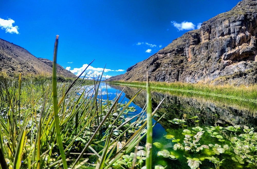 lake beside mountain