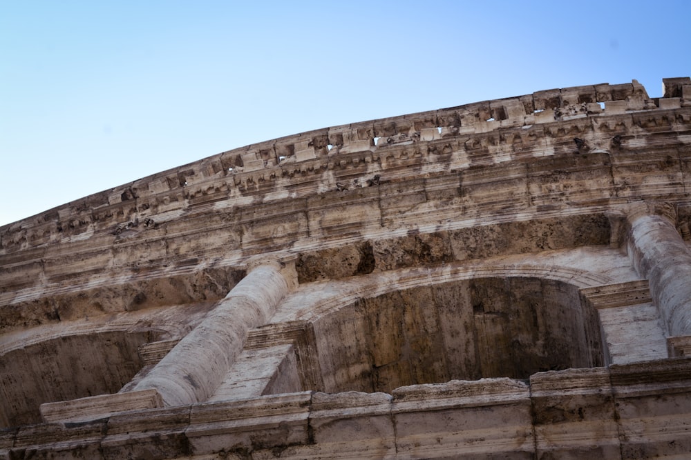 architectural photography of brown monument