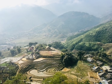 Paysage scenique dans le nord du Vietnam