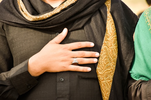 women's black and gold traditional Indian dress