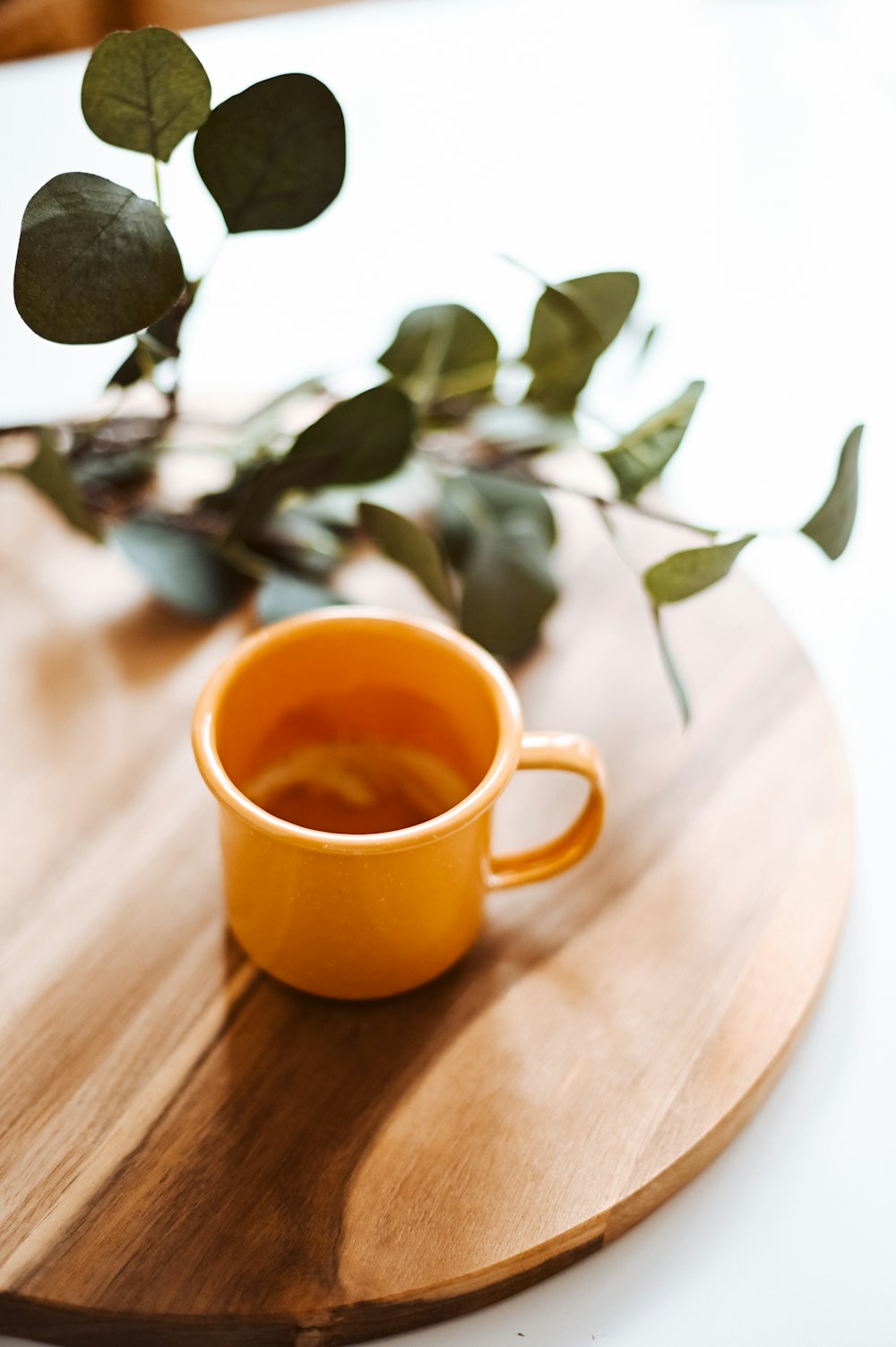 orange ceramic mug