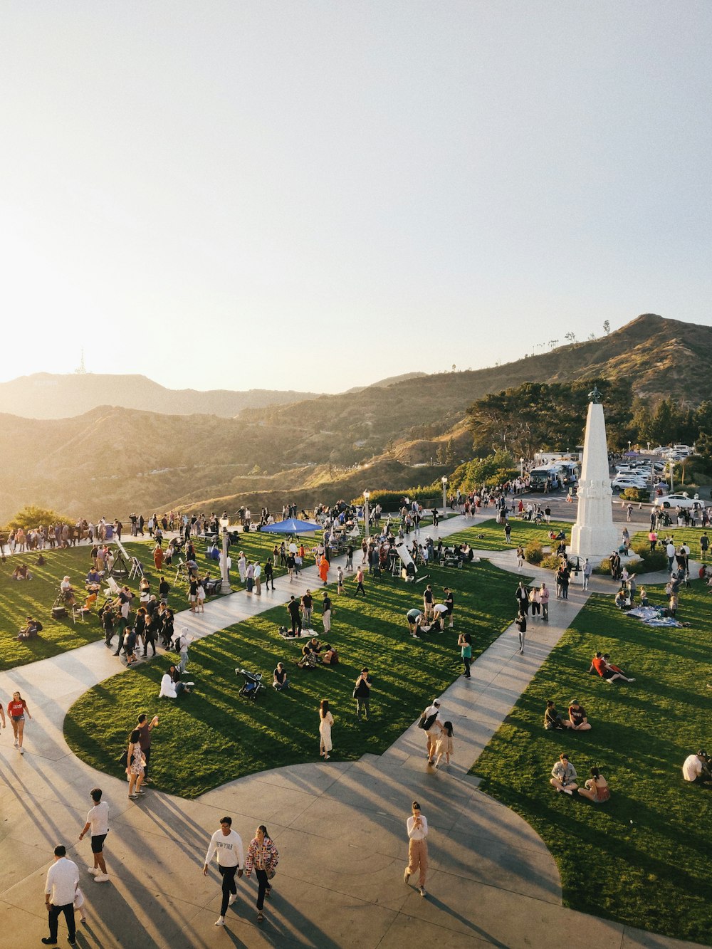 aerial view of people at the park during daytime