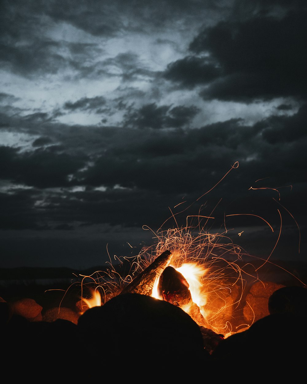 bunfire during nighttime