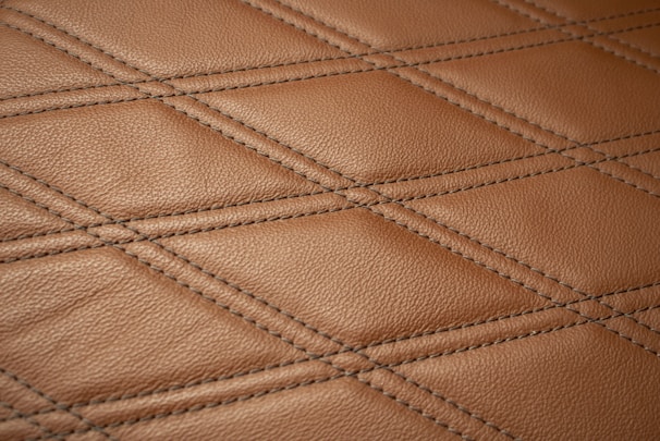 quilted brown leather