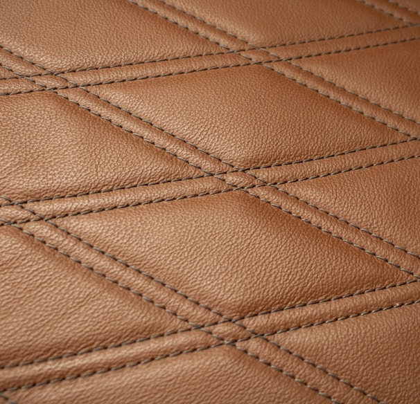 quilted brown leather