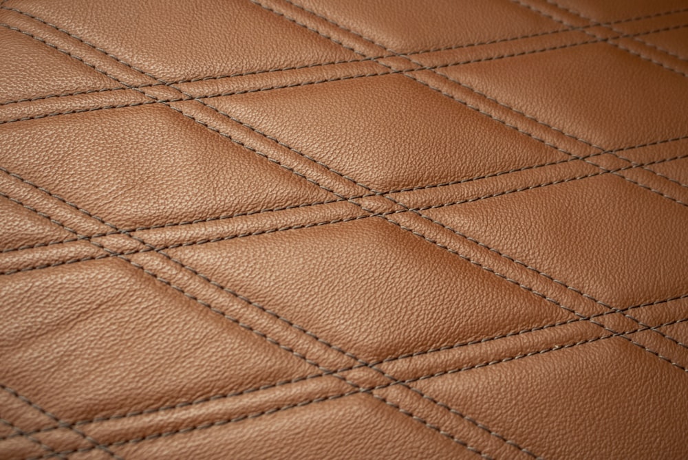 quilted brown leather