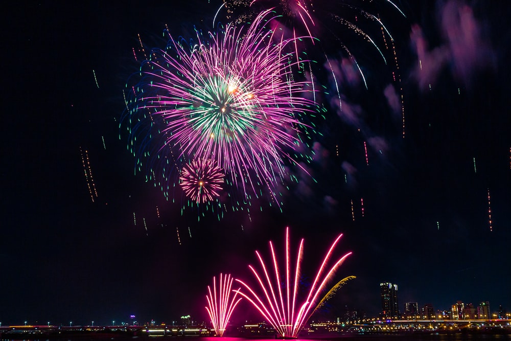 fireworks during night